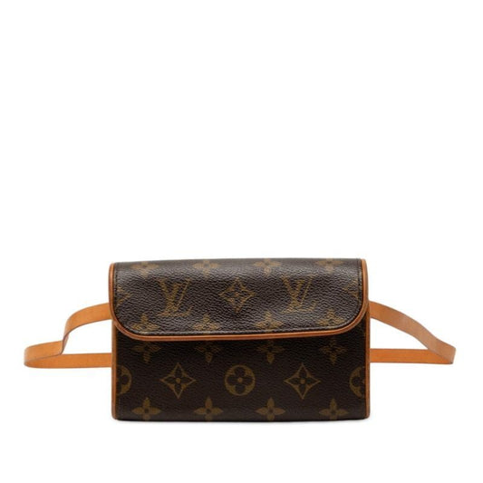 Louis Vuitton Monogram Pochette Florentine S Belt Bag Brown Leather