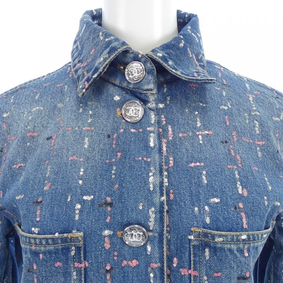 Chanel Metiers D'art Look 38 Denim Jacket — view 6