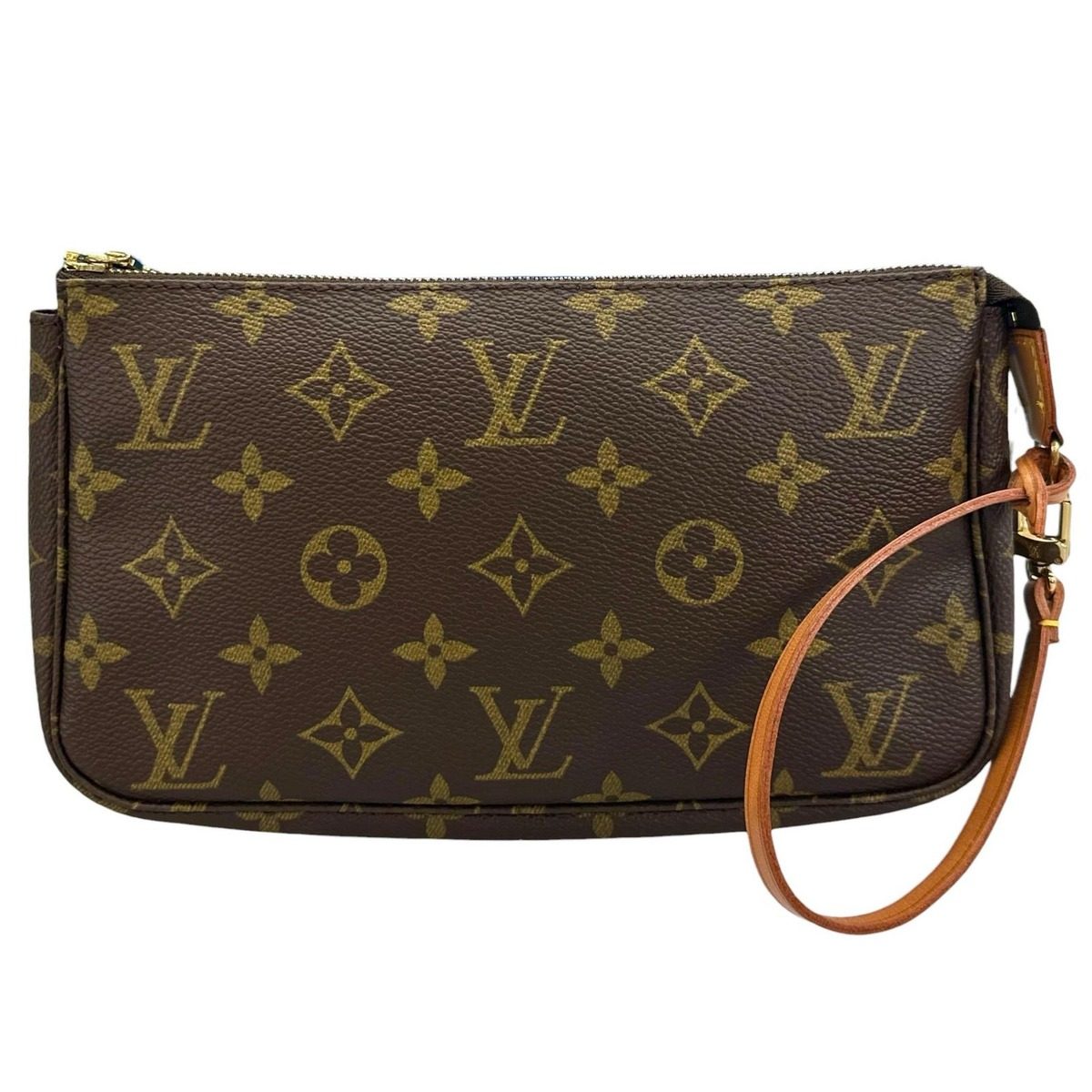 Louis Vuitton Pochette Handbag Brown Pouch