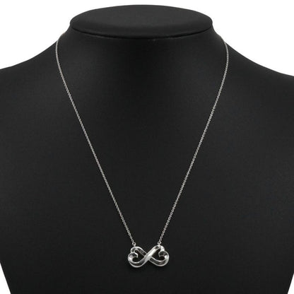 Tiffany & Co Double Rubbing Heart Paloma Picasso 925 Silver Ladies 4.4g Necklace