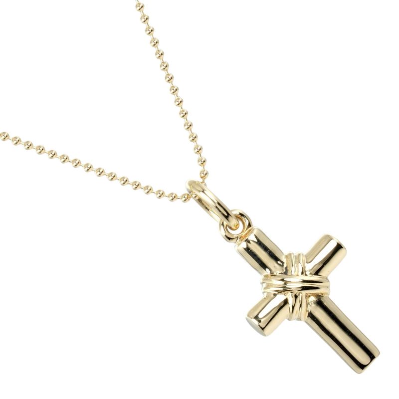 Tiffany & Co Signature Cross 18K Yellow Gold Ladies 6.7g Necklace