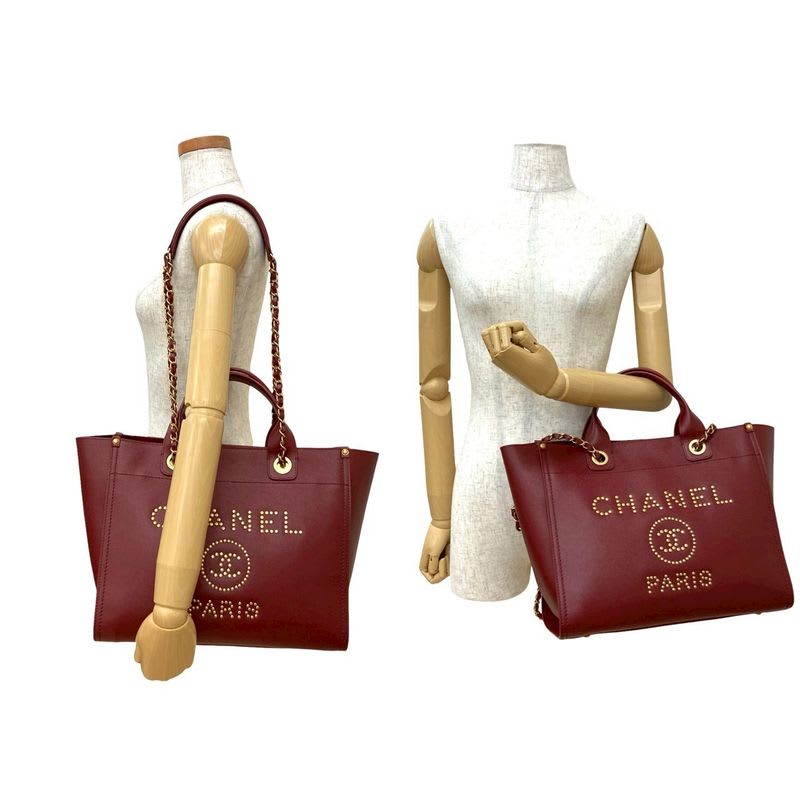 Chanel Chanel Deauville Caviar Leather 2-Way Handbag Semi-shoul