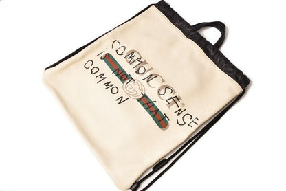 Gucci Backpack Drawstring Gucci Coco Capitan Collaboration Print White Black