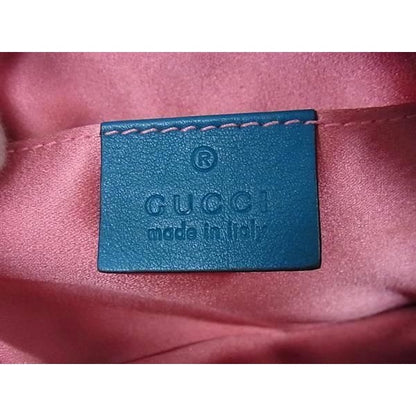 Gucci Waist Bag GG Marmont Blue Velvet Gold — view 9