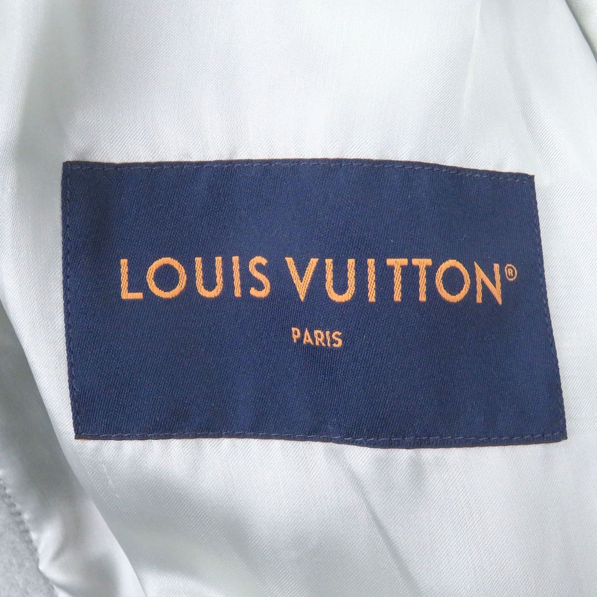 Louis Vuitton Patch Sleeve Leather Stadium Jumper Varsity Jacket Blue Gray — view 8