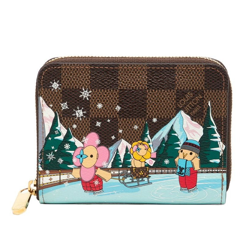 Louis Vuitton Damier Zippy Coin Purse Vivienne Black Multicolor