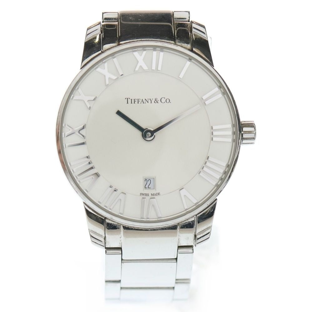 Tiffany & Co. Atlas 2 Hand Silver Dial SS Quartz Watch