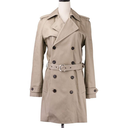 Saint Laurent Paris Cotton Belted Trench Coat 36 Khaki Beige