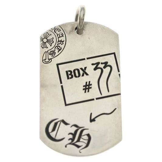 Chrome Hearts Dog Tag Aoyama CH Anniversary Dog Tag Necklace Top Silver