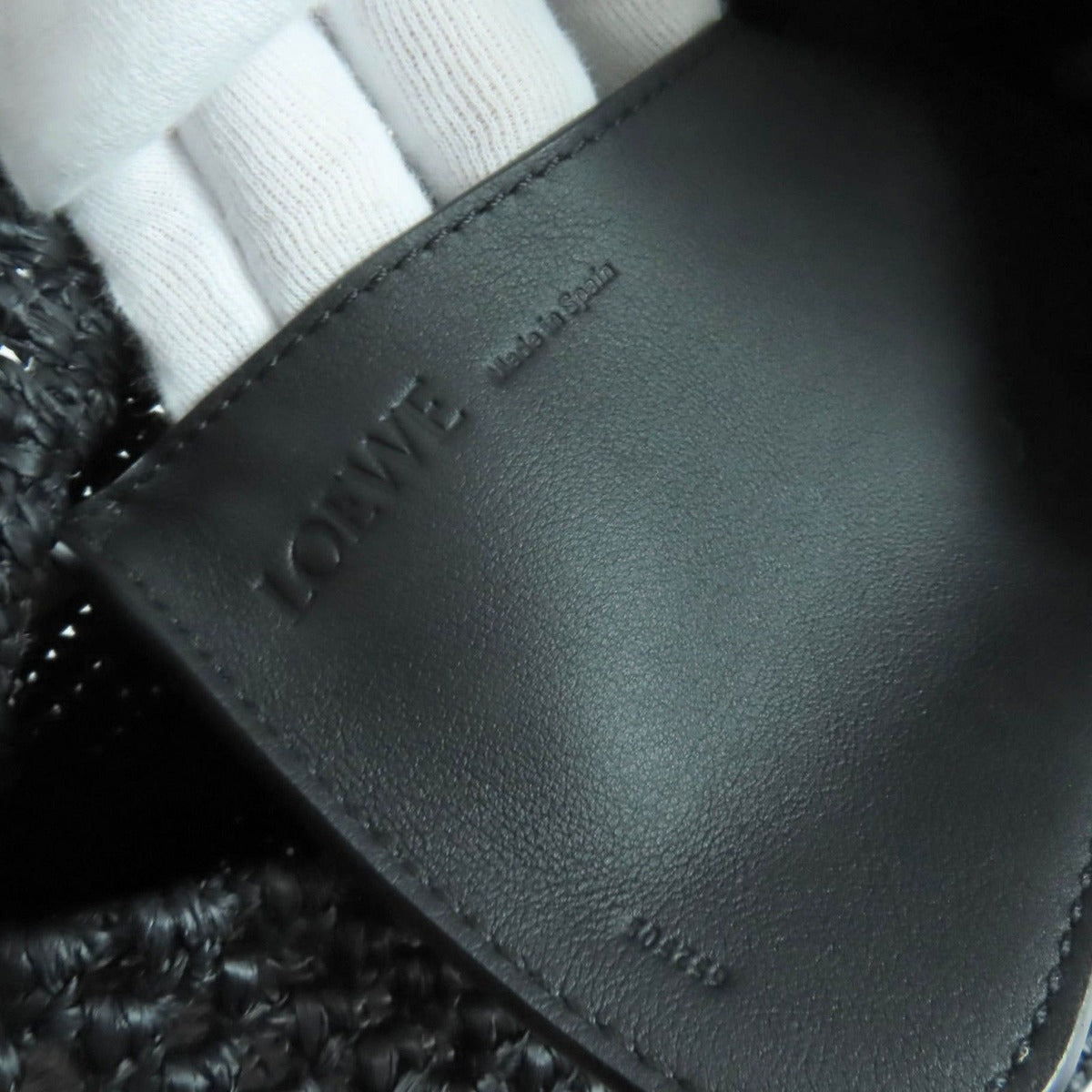 Loewe Ora Raffia Leather with Logo Hardware 2-Way — view 12