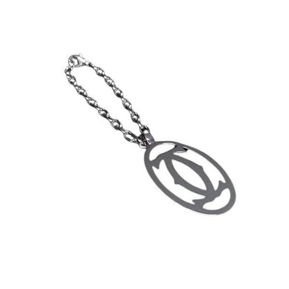 Cartier Key Holder 2 C Silver Metal