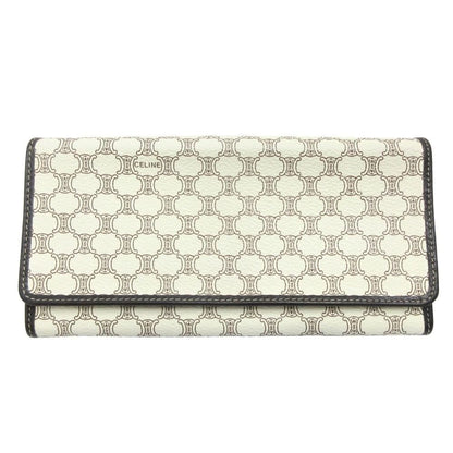 Celine Wallet Case Bifold Macadam Pattern Ysoo 46 White Brown