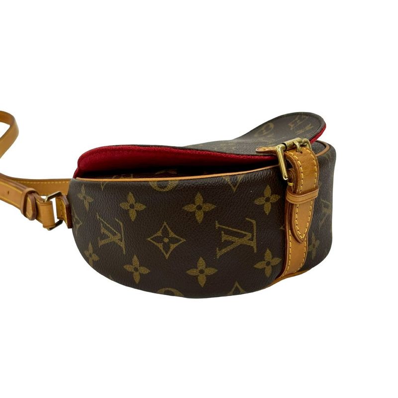 Louis Vuitton Tamburan Monogram Leather Shoulder Bag Pochette