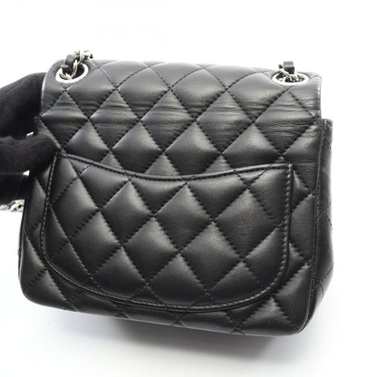 Chanel Shoulder Bag Mini Quilted Black Lambskin — view 11