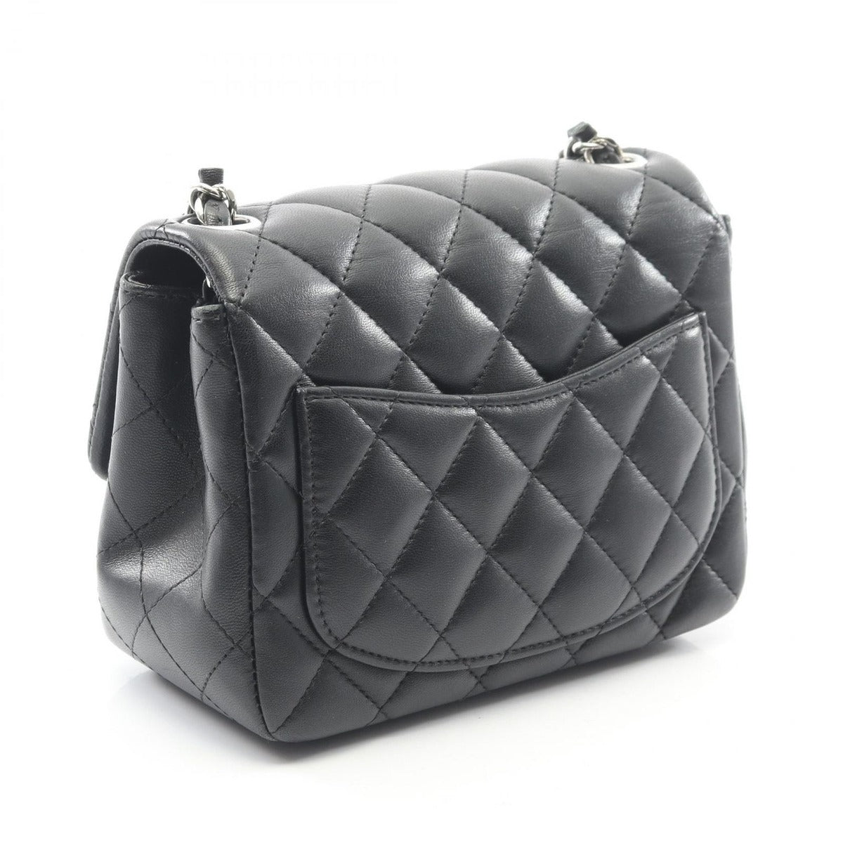 Chanel Shoulder Bag Mini Quilted Black Lambskin — view 2