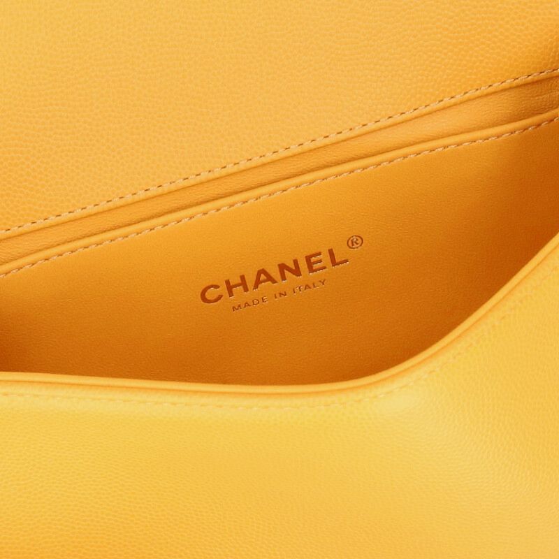 Chanel Boy Chanel Caviar Skin Chain Leather Shoulder Bag Men's