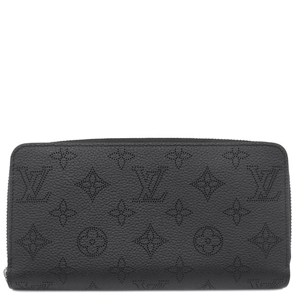 Louis Vuitton Long Wallet Zippy Wallet Monogram Mahina Noir Black Silver