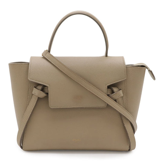 Celine Belt Bag Nano 2-Way Crossbody Leather Greige