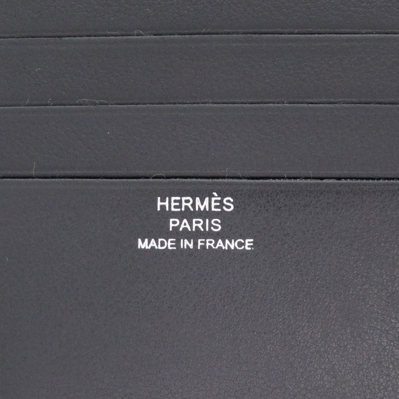 Hermes Citizen Twill Compact Vorsoft Navy Engraved B (2023) Wallet Bifold