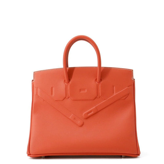 Hermes Birkin 25 Shadow Sanguine Silver Swift Handbag Sanghinu