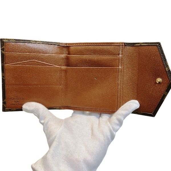 Louis Vuitton Monogram Porte Monebier M61660 Double Hook Trifold Wallet Unisex