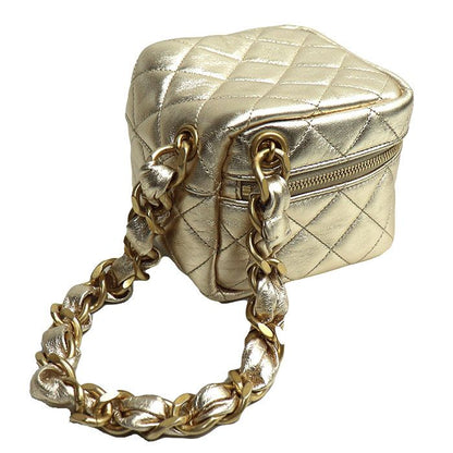 Chanel Matelasse Chain Clutch Bag Gold Ap2803 Ladies Preowned