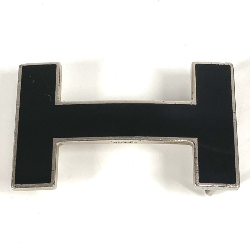 Hermes Belt H Belt Logo Leather Black
