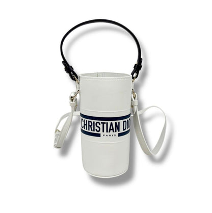 Christian DIOR Vibe Bottle Holder 2WAY Mini Shoulder Bag Navy White