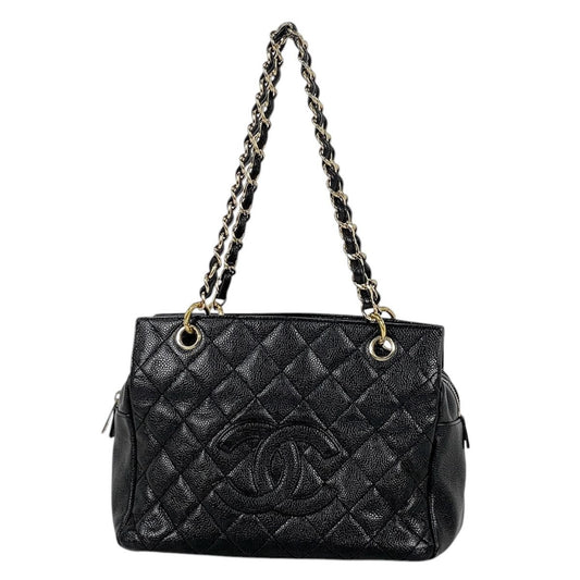 Chanel CC Logo Chain Shoulder Bag Quilted Tote