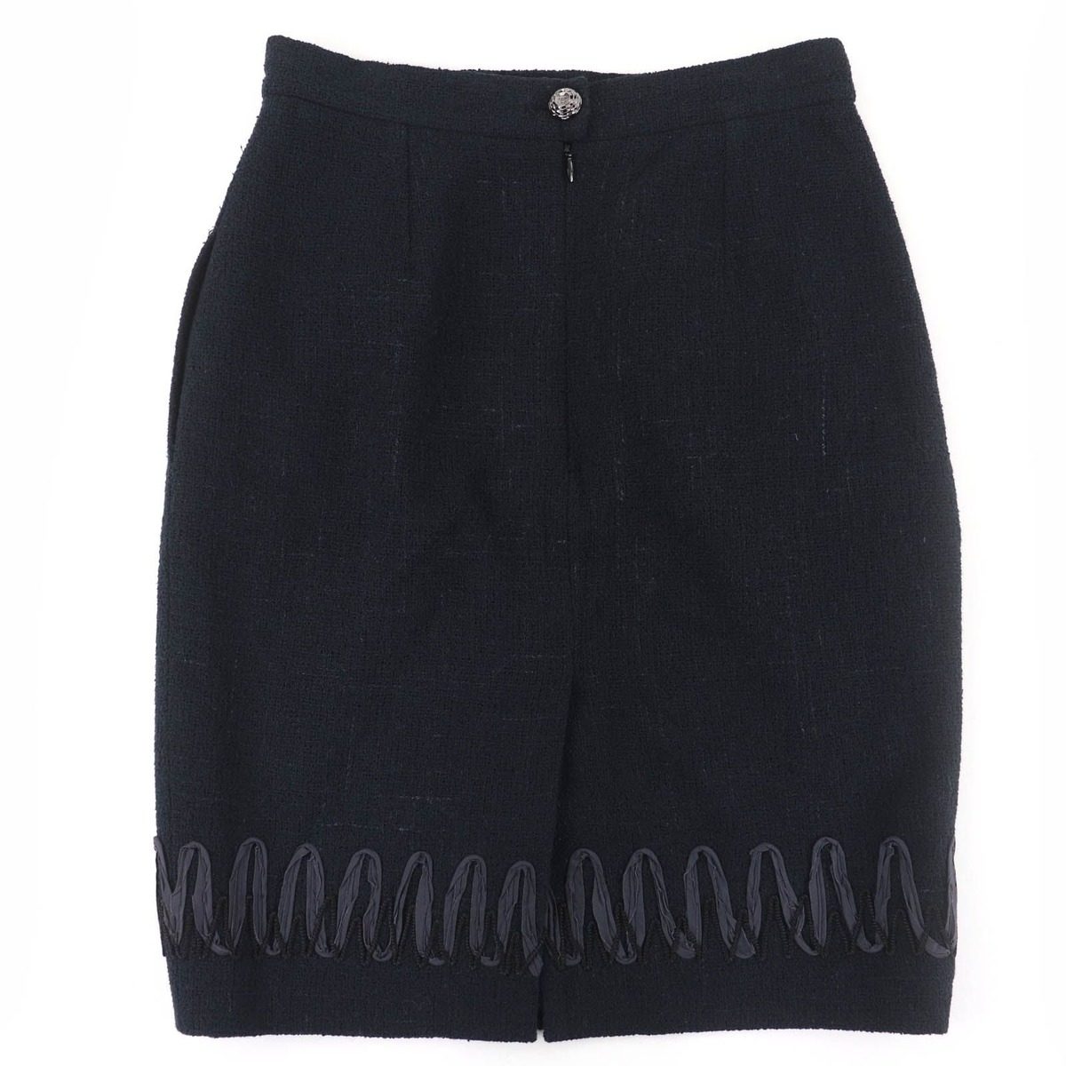 Chanel Cotton Coco Button Hem Skirt — view 2