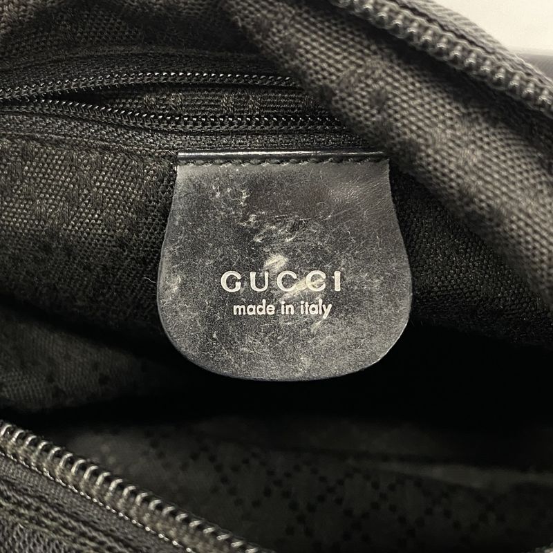 Gucci Handbag Bamboo 000 2058 0509 5 Nylon Black Silver Hardware 2way Bag Ladies