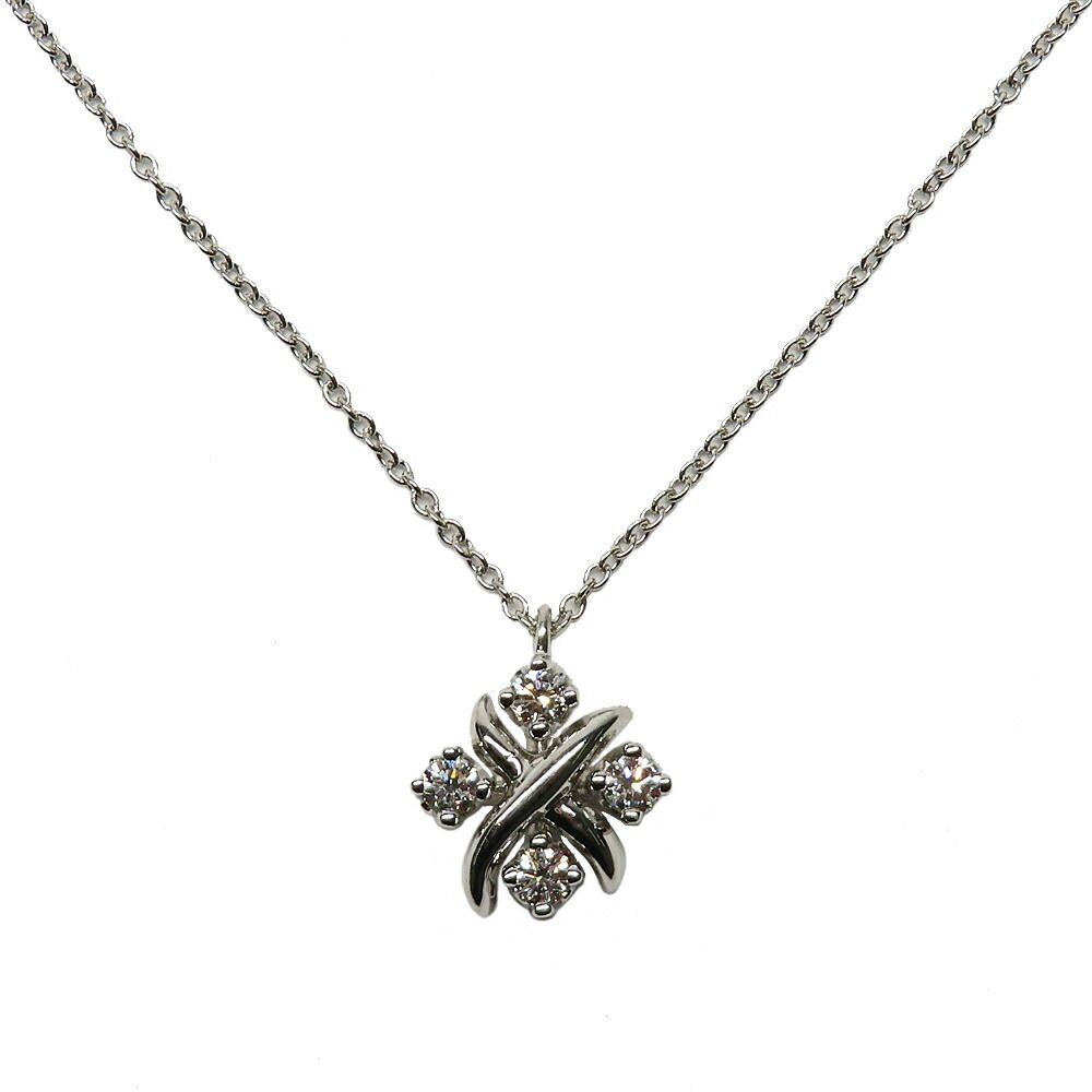 Tiffany & Co. Sixteen Stone Jean Schlumberger Cross Platinum Necklace