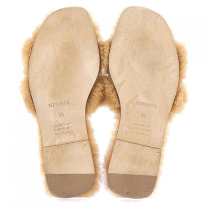 Hermes Oran Shearling Sandals — view 4