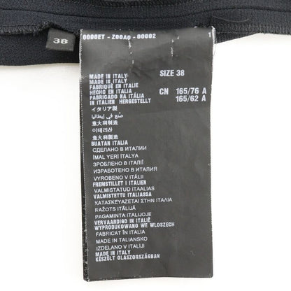 Prada Backhole Short Sleeve Rayon Black Women's Dress