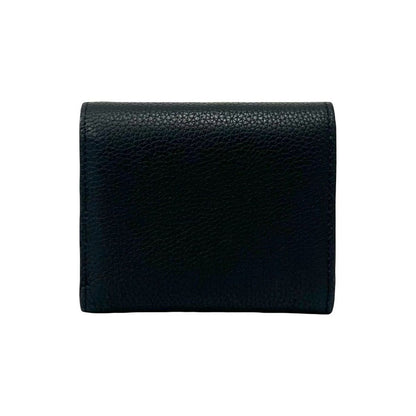 Louis Vuitton Portefeuille Double Leather Trifold Wallet Compact Black — view 2