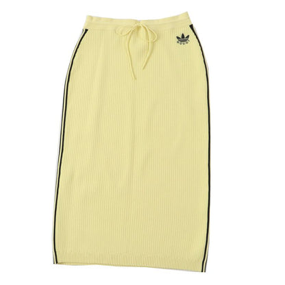 Gucci Adidas 697710 Lined Knitted Long Skirt Yellow Black With Garment Made In