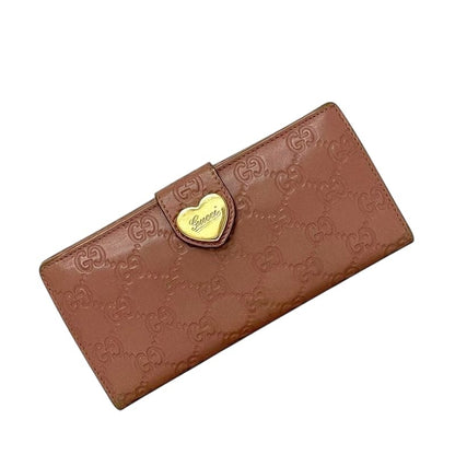 Gucci Bifold Long Wallet Pink Cima Leather