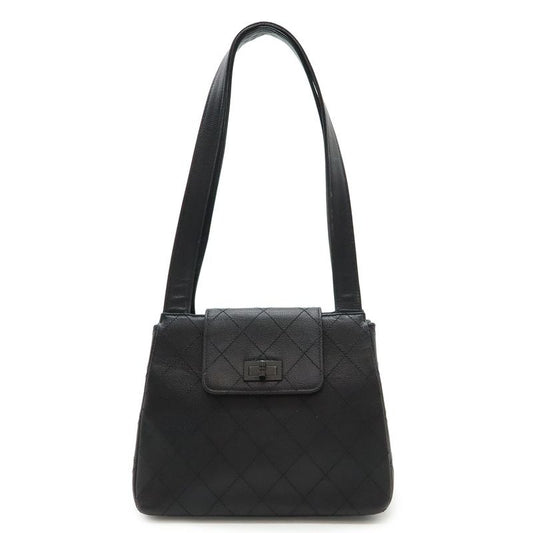 Chanel 2.55 Quilted Tote Leather Black Hardware