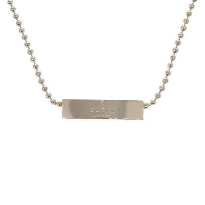 Gucci Logo Plate Ball Chain 1697 ar Silver 925