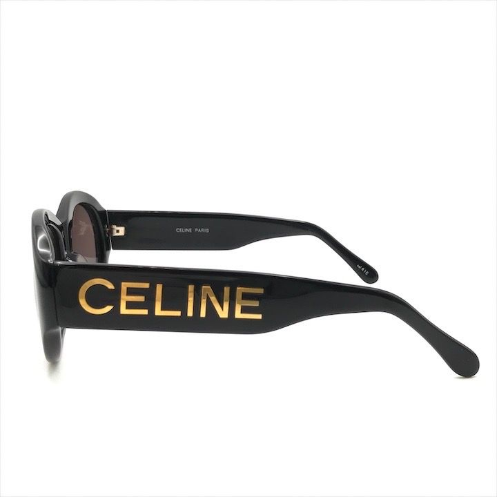 Celine Sunglasses Gold Logo Black Eyewear