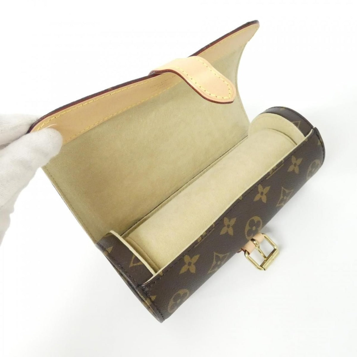 Louis Vuitton Monogram Etui 3 Montre Watch Case — view 6