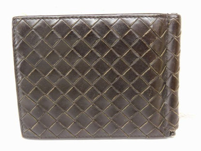 Bottega Veneta 123180 Intrecciato Bifold Wallet - Leather Dark Brown Dark Brown