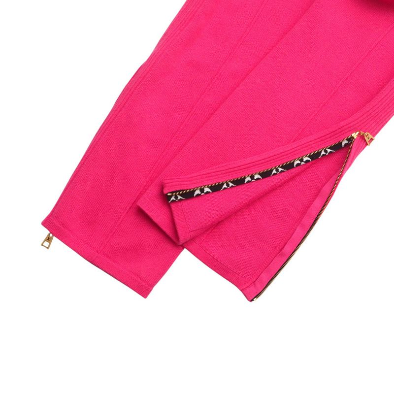 2022awLouis Vuitton Pants Size XS Cashmere X Cotton Knit Pants Zip Slit