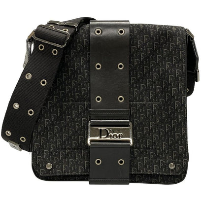 Dior/christian Dior Shoulder Bag Street Chictrotter Black And Gray Leather