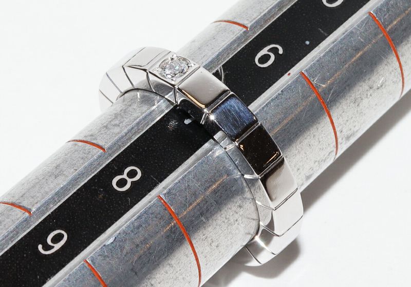 Cartier Ring 18K White Gold Diamond 1P (004ct) Lanier Ring B40587