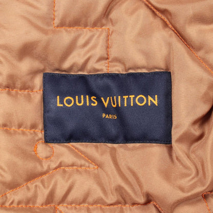 Louis Vuitton Hooded Patet Denim Jacket Orange Brown — view 3