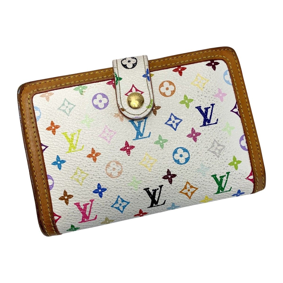 Louis Vuitton Monogram Multicolor Portomone Viennese M92987 Bronze Fold