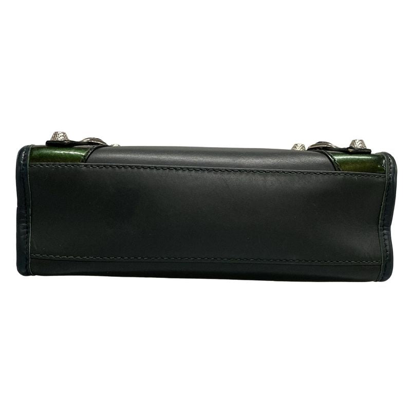 Balenciaga Handbag The Giant Mini City 309544 Blue Green Leather