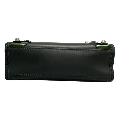 Balenciaga Handbag The Giant Mini City 309544 Blue Green Leather