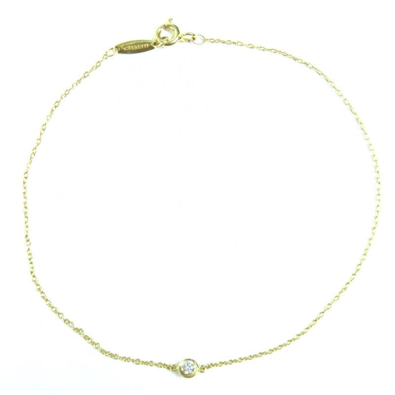 Tiffany & Co Elsa Peretti By The Yard 750 YG Diamond 0.03 CT 1 P Bra